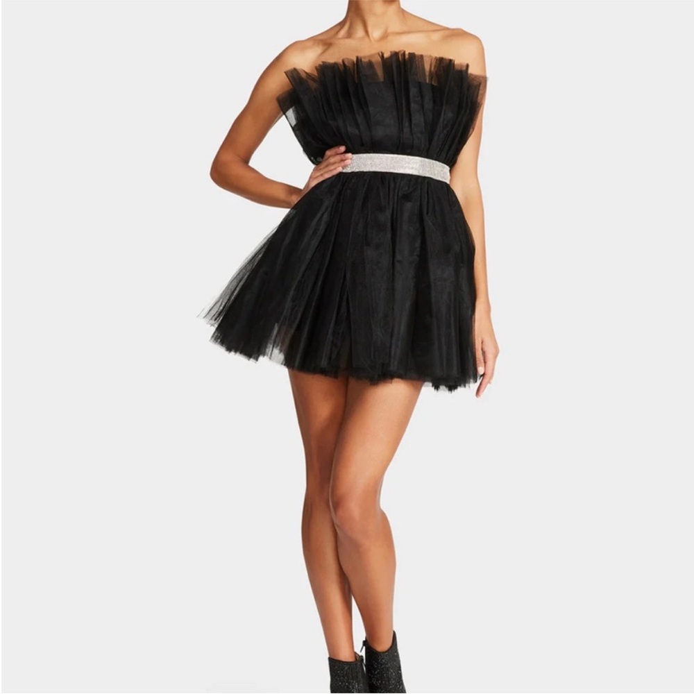 NWT Betsey Johnson Black Dress Tulle with sparkle band